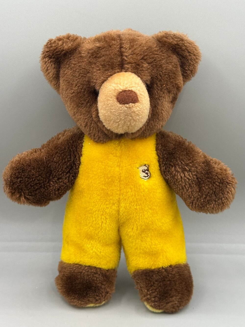 Gund 1982 Vintage Yellow Body Teddy Bear Plush Toy Doll